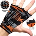 thumbnail image 5 of RDX Weight Lifting Gloves Grips, Gym Fitness Workout, Anti Slip Ventilated Open Back Gripper, Strength Training HIIT Exercise Deadlift, Men Women Cycling Rowing Climbing Hanging Pull Ups Gymnastics, 5 of 8