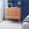 thumbnail image 3 of SAFAVIEH Baisley Coastal 3 Drawer Rattan Chest, Natural (36 in. W x 18 in. D x 36 in. H), 3 of 16