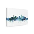 thumbnail image 2 of Trademark Fine Art 'Lincoln Nebraska Blue Teal Skyline' Canvas Art by Michael Tompsett, 2 of 3