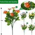 thumbnail image 3 of Flower Bouquet 2Bundles Artificial Daisies Plastic Flowers Outdoor Artificial Daisy Faux Plants For Home Window Box Garden Planter Indoor Outside Decorations, 3 of 8