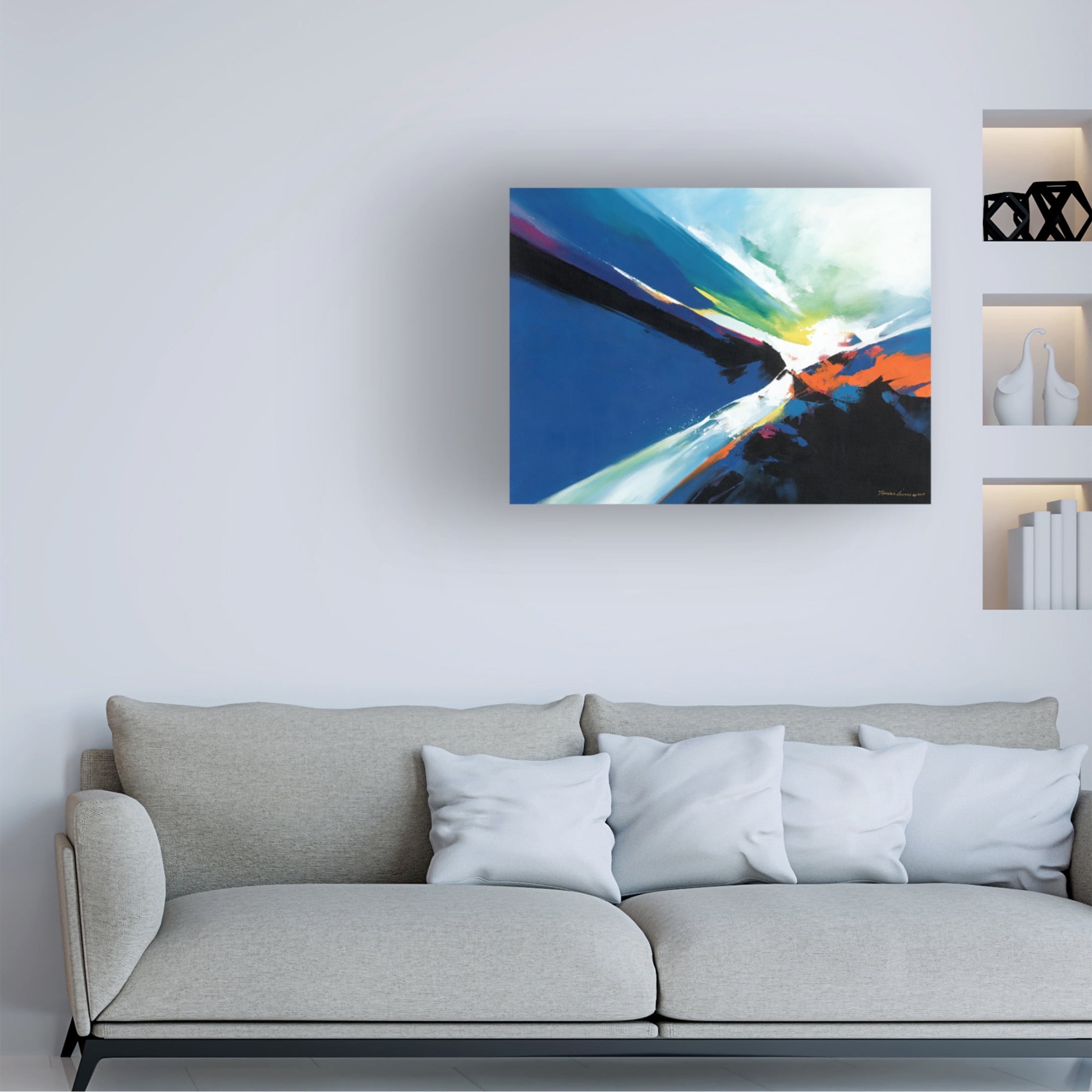Canvas Wall Art - Thomas Leung 'Power and Velocity' Wall Art for Living Room, Bedroom, or Office Décor by Trademark Fine Art - 32 x 24 Inches