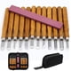 thumbnail image 1 of Juego de herramientas para tallar madera, 12 piezas de cinceles para tallar madera, cuchillos para tallar con piedra de afilar, juego de cinceles para tallar madera con bolsa Cinceles de carpintero, 1 of 8