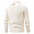 thumbnail image 4 of FAOWME Men's Knit Sweater With Detachable Scarf Long Sleeve Solid Color Comfortable Warm Pullover Outerwear For Casual Fall And Cold Weather Wear White Xxxxl, 4 of 4