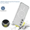 thumbnail image 4 of Designed for Magnetic Samsung Galaxy S25 Case,[Compatible with MagSafe] [Military Grade Drop Protection] Slim Hybrid Rubber Translucent Matte Shockproof Anti-Fingerprint Phone Case,A, 4 of 8
