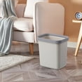 thumbnail image 6 of AuroraX Stylish Bathroom Trash Can 2 Gallon Gray Small Removable Liner Ring Wastebaskets Minimalist Plastic Trash Bin for Kitchen Toilet, 6 of 6