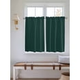 thumbnail image 6 of Tier Curtains 45 Inches Long, Pure Dark Green Window Treatment Curtain Drapes, Simple Solid Color Window Half Privacy Curtains for Bedroom Bathroom, 42"x45", 2 Panels, 6 of 7