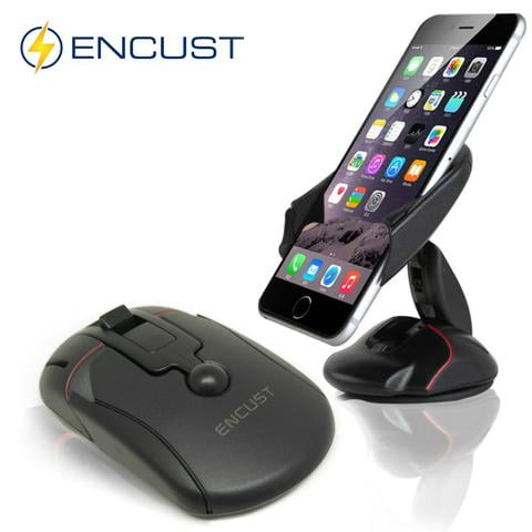 Encust Universal Dashboard Windshield One Touch Foldable Mouse Car Mount Phone Holder Cradle with Lifetime Warranty