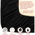 thumbnail image 3 of Microfiber Twin Fitted Sheet, Wrinkle, Fade, Stain Resistant Deep Pocket Bed Sheet, Black, 3 of 7