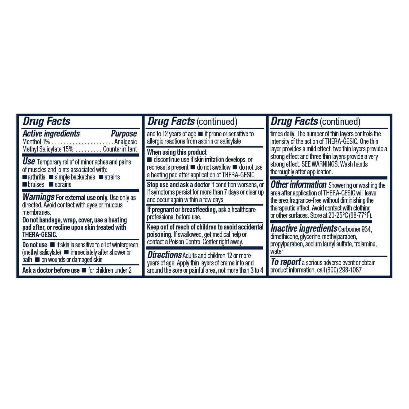 Thera-Gesic Dual-Action Pain Relief Cream