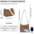 thumbnail image 2 of GAEKEAO Crossbody Bags for Women Soft Leather Large Capacity Multi Pocket Shoulder Purse with Adjustable Strap, 2 of 8