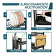 thumbnail image 5 of Escurridor De Platos Grande De Acero Al Carbono De 2 Niveles Malubero, Negro, 5 of 5