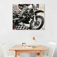 thumbnail image 2 of Orinice Dirt Bike Fine Art Aesthetic Canvas Poster & Print for Wall Decor | Modern Living Room Bedroom Office Farmhouse Artwork | Home Decoration Canvas Prints 20x16in, 2 of 6