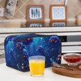 thumbnail image 6 of Uemuo Deep Sea Glowing Fishes Print Toaster Cover 4 Slice, Small Kitchen Appliance Covers, Toaster Oven Cover with Loop, Bread Machine Cover Dust Cover Protection, 6 of 7