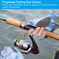 thumbnail image 6 of Uxcell Fishing Gloves Breathable Fingerless Fishing Sun Protection Gloves for Men and Women, Blue (L Size), 6 of 6