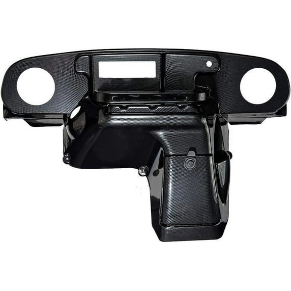 EZGO TXT Golf Cart Carbon Fiber Dash Assembly Cutouts for Radio and Speakers 1994-2013
