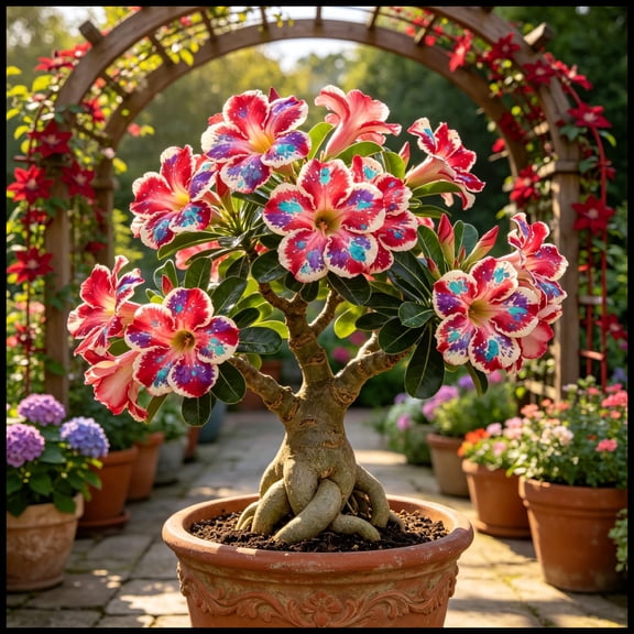 Desert Rose, Low Maintenance - Easy Grow - Ideal for Beds Borders, Plant Pots & Planters