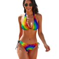thumbnail image 1 of Abstract Bikini Swimsuit Colorful Geometry Swimwear Sexy Push Up Trendy Bikini Set Beach High Cut Pattern Beachwear, 1 of 5