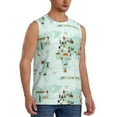 thumbnail image 2 of Fotbe Men's World Travel Map Print Men's Sleeveless Muscle Tank Tops Casual T-Shirts for Gym Workout Beach-XX-Large, 2 of 8