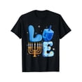 thumbnail image 2 of Love Cute Hanukkah Chanukah Menorah Pajama Matching Family T-ShirtMen and women, Black T-shirt, size: Extra large Tee For Adult, Men, Women, Teen, Teenager, Adolescent, Youth, 2 of 6