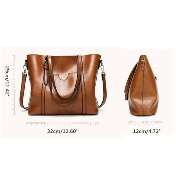 Fashion Women Elegant Large And Simple Shopping Bags Lady Leather