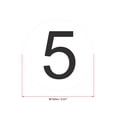 thumbnail image 2 of Unique Bargains 13mm Dia Coated Paper Round Number Stickers Number 5 White, 15 Sheets, 2 of 4