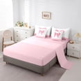 thumbnail image 6 of Feelyou Kawaii Pink Bow-tie Twin Bedding Sets 7-Piece for Kids, Cartoon Dreamy Bowknot Bedding Comforter Set, Cute Princess Style Reversible Sheet Sets, Super Cozy Room Decor, 6 of 9