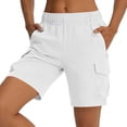 thumbnail image 6 of ZHYou Hiking Cargo Shorts for Women Elastic Waist Lightweight Water Resistant Quick Dry Athletic Shorts with Pockets, 6 of 6