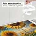 thumbnail image 5 of Yiaed Artistic Oil Painting Sunflower Print Highly Absorbent Microfiber Kitchen Counter Mat, Dish Drying Pad for Dishes, Utensils, Pots and Pans, Large 18" x 24", 5 of 7
