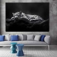 thumbnail image 5 of Mudket Black White Sleeping Leopard on Rock Canvas Wall Art, Moody Monochrome Wildlife Paintings for Bedroom Print for Office Living Room Home Decor , Framed Ready to Hang - 12"L x 8"W, 5 of 9