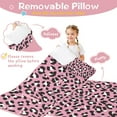 thumbnail image 3 of Pink and Black Of Leopard Print Toddler Nap Mats for Kids Preschool,Sleeping Mat Bag or Kids,Toddler Sleeping Bag,Toddler Nap Mat or Daycare, 3 of 6