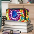 thumbnail image 6 of MUOOUM Pencil Case, Tie Dye Circles Pattern Large Capacity Pencil Pouch Stationery Pen Bag, 6 of 7