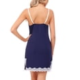 thumbnail image 4 of Purcoar Women Babydoll Nightgown Chemises Lace Sleepwear V-Neck Full Slip Sleep Dress, 4 of 9
