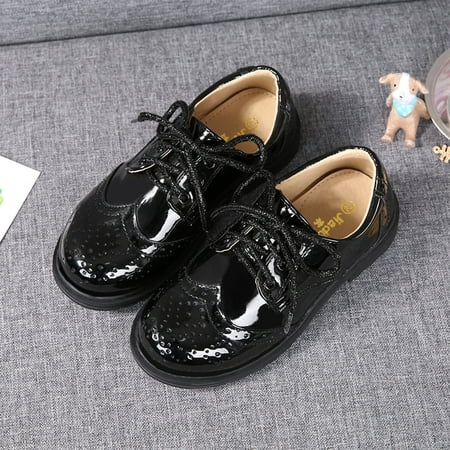 

Cathalem Saltwater Emboss Wool Rain Boot Fashion Summer And Autumn Boys Leather Shoes Boots Thick Soled Student Dress Shoes Shoes Black 11-11.5Years