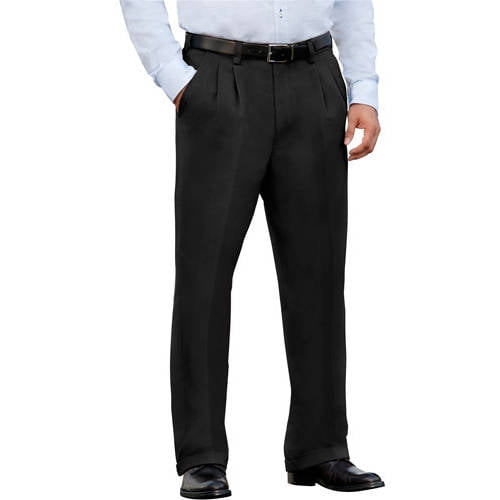 GEORGE - Men's Premium Pleat Front Khaki Pant - Walmart.com - Walmart.com