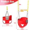 thumbnail image 3 of Celawork High Back Toddler Bucket Swing Seat with Coated Chains, Heavy Duty Kids Swing Seat Fully Assembled, Red, 3 of 7