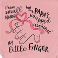 thumbnail image 3 of Inktastic I Have Small Hands, but My Papas Wrapped Around My Little Finger Baby Burp Cloth, 3 of 3
