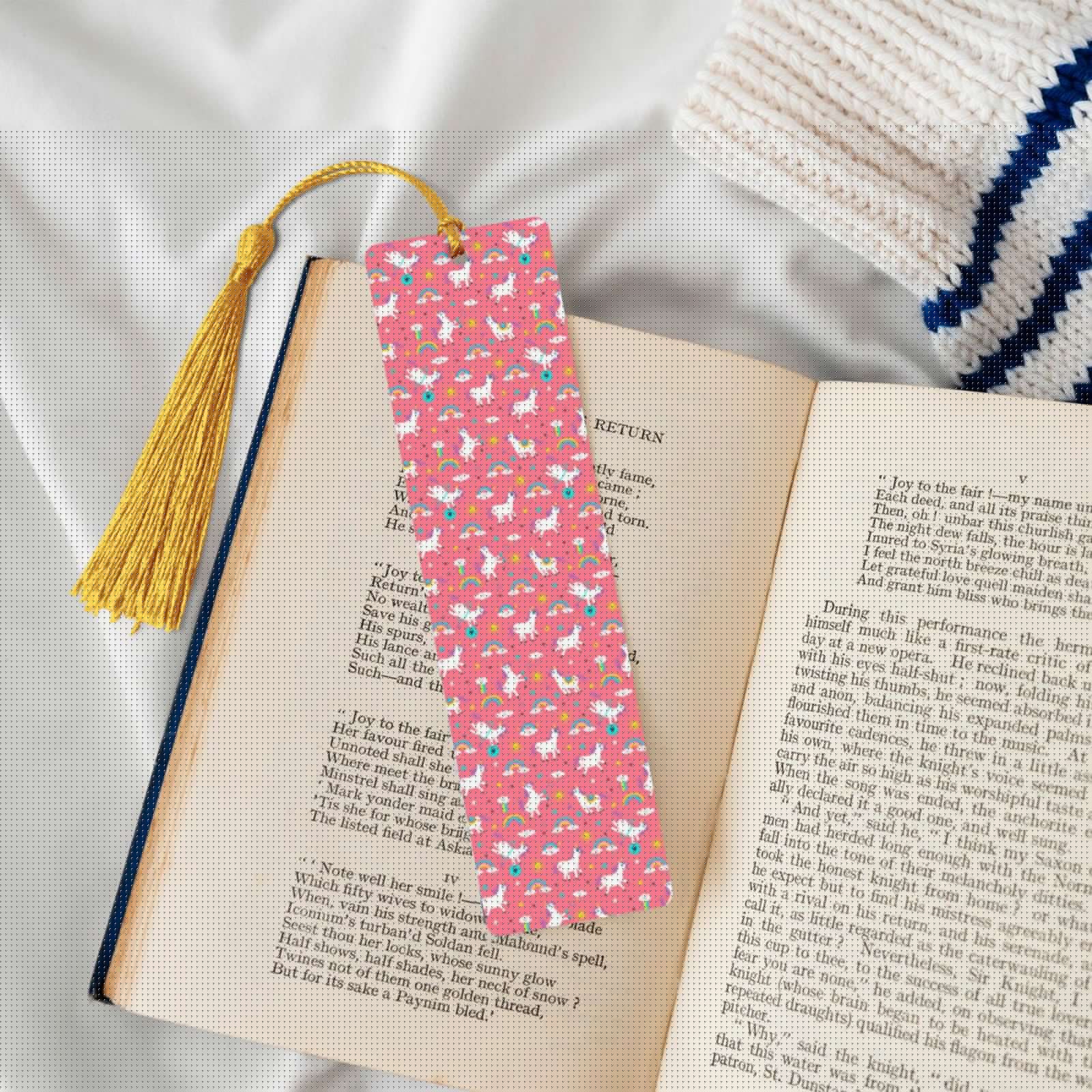 thumbnail image 4 of Kdxio Yoga Unicorn Print Metal Tassel Bookmarks,Perfect Gift for Art Lovers and Bookworms Metal Bookmarks for Women, 4 of 8