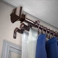 thumbnail image 2 of Vicky 13/16 inch Triple Curtain Rod 48-84" - Cocoa, 2 of 2
