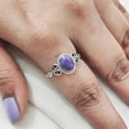 thumbnail image 4 of Natural Charoite Ring, Purple Charoite Gemstone Ring, Tiny Bohemian Ring, 925 Sterling Silver, Designer Womens Ring, Christmas Thanksgiving, Handmade Statement Jewelry, Natural Charoite, 4 of 8