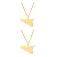 thumbnail image 1 of Transemion Stainless Steel Map Necklace Personalized Jewelry Piece For Map Lovers Personality Map Of Sicilia Stylish Gift gold 2Set, 1 of 6