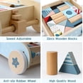 thumbnail image 4 of PairPear Andador de Madera para Bebés, Andador de Empuje para Bebés, Juguete de Andador Montessori con Bloques de Construcción, Velocidad Ajustable, Andador de Bloques para Bebés, Juguetes para Niños, 4 of 5