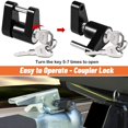 thumbnail image 4 of Hitch Lock Set, Dia 5/8 Inch Trailer Hitch Lock Hitch Receiver Pin Lock for Class III IV 2" and 2-1/2" Receiver, Dia 1/4 Inch Hitch Coupler Lock with 3/4 Inch Span Fits Latch-Type Couplers, 4 of 6