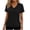 A1 Black, variant on Holzkary Womens Tops Short Sleeve V Neck T Shirts Loose Ruched Top Summer Spring Beach Vacation Clothes Soft Summer Tops for Women T Shirts Clothes Trendy 2026 Pleated Front Shirt Blouse Tunic Top L