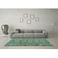thumbnail image 3 of Ahgly Company Indoor Square Abstract Light Blue Contemporary Area Rugs, 5' Square, 3 of 4