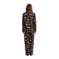 thumbnail image 3 of #followme Printed Flannel Button Front PJ Pant Set (Black - Love Paris, Large), 3 of 3