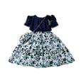 thumbnail image 2 of Wavsuf Toddler Girls Dresses Special Occasion Formal Sleeveless Blue Princess Dress Size 8Y, 2 of 3