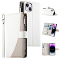 thumbnail image 4 of Funda cartera GANGXUN para iPhone 14 Plus , cuero PU con tarjetero, cremallera, correa de mano, soporte y protección 675°, 4 of 6