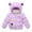 1#Light Purple, variant on Kiijoy Boys Winter Down Jacket Baby Cute Cartoon Hooded Padded Coat Outerwear, Sizes 18-24M