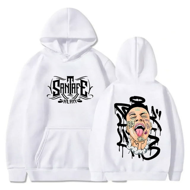 Santa Fe Klan Angel Face Chandails à Capuchon North America Tour Merch Pullovers Femmes Hommes Mode Décontractée HipHop Chandails en Molleton, TTP, Blanc