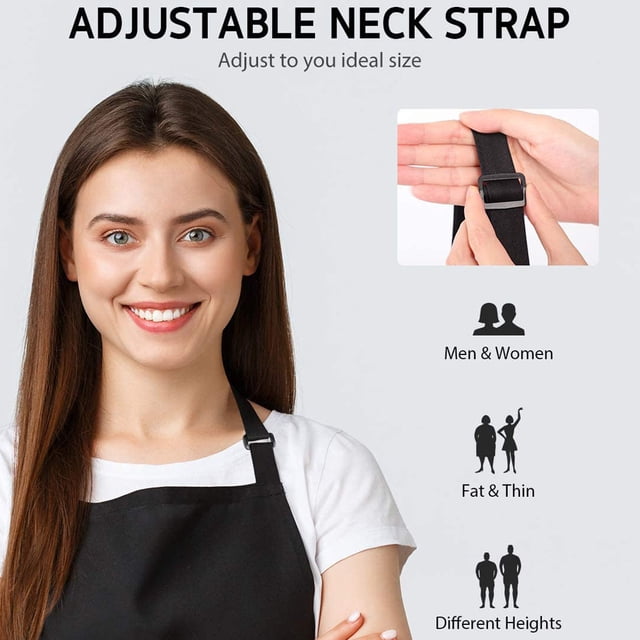Langgg Apron Portable Free Size Solid Color Dustproof Neck Hanging Washable Reusable Home Restaurant Cooking Aprons Accessories